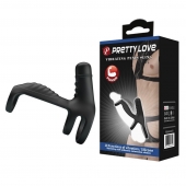 Черная вибронасадка на пенис Vibrating Penis Sling - Baile - в Волгодонске купить с доставкой
