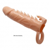 Телесная удлиняющая насадка Penis Sleeve Emmitt - 17 см. - Baile - в Волгодонске купить с доставкой