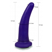 Фиолетовая гладкая изогнутая насадка-плаг - 13,3 см. - LOVETOY (А-Полимер) - купить с доставкой в Волгодонске