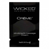Крем для массажа и мастурбации Wicked Stroking and Massage Creme - 3 мл. - Wicked - купить с доставкой в Волгодонске