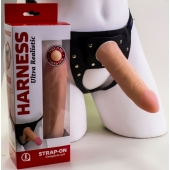 Страпон Харнесс из трусиков и насадки-фаллоса - 17,5 см. - LOVETOY (А-Полимер) - купить с доставкой в Волгодонске