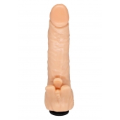 Телесная гелевая насадка-фаллос с клиторальными лепестками - 18,5 см. - LOVETOY (А-Полимер) - купить с доставкой в Волгодонске