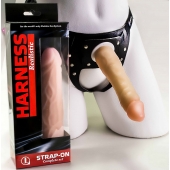 Телесная насадка-фаллос на трусиках с плугом - 16,5 см. - LOVETOY (А-Полимер) - купить с доставкой в Волгодонске
