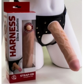 Насадка-фаллос в комплекте с трусиками Harness - 21,6 см. - LOVETOY (А-Полимер) - купить с доставкой в Волгодонске