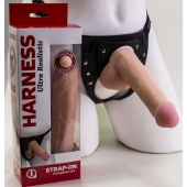 Страпон Harness из двух предметов: трусики с плугом и насадка-фаллос - 17 см. - LOVETOY (А-Полимер) - купить с доставкой в Волгодонске