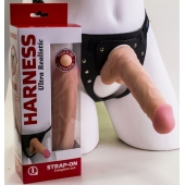 Страпон Harness из двух предметов: регулируемые трусики и насадка-фаллос - 17,5 см. - LOVETOY (А-Полимер) - купить с доставкой в Волгодонске