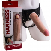 Реалистичный страпон Harness из трусиков и насадки-фаллоса - 18,5 см. - LOVETOY (А-Полимер) - купить с доставкой в Волгодонске
