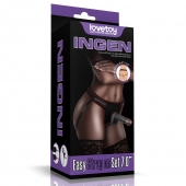 Женский темнокожий страпон Easy Strapon Set 7 Inch - 18 см. - Lovetoy - купить с доставкой в Волгодонске