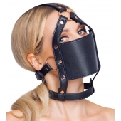 Черный намордник с кляпом-шаром Head Harness With A Gag - Orion - купить с доставкой в Волгодонске