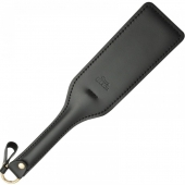 Черная кожаная шлепалка SitaBlack - 30 см. - Sitabella - купить с доставкой в Волгодонске