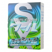 Презервативы Sagami Xtreme Mint с ароматом мяты - 3 шт. - Sagami - купить с доставкой в Волгодонске