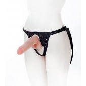 Страпон с поясом Harness - 19 см. - LOVETOY (А-Полимер) - купить с доставкой в Волгодонске