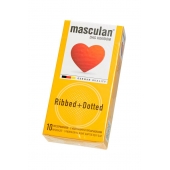 Презервативы с колечками и пупырышками Masculan Ribbed+Dotted - 10 шт. - Masculan - купить с доставкой в Волгодонске