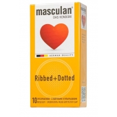 Презервативы с колечками и пупырышками Masculan Ribbed+Dotted - 10 шт. - Masculan - купить с доставкой в Волгодонске