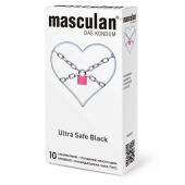Ультрапрочные презервативы Masculan Ultra Safe Black - 10 шт. - Masculan - купить с доставкой в Волгодонске