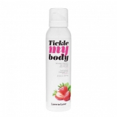 Массажная хрустящая пенка Tickle My Body Strawberry с ароматом клубники - 150 мл. - Love to Love - купить с доставкой в Волгодонске