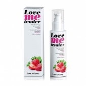 Съедобное согревающее массажное масло Love Me Tender Strawberry с ароматом клубники - 100 мл. - Love to Love - купить с доставкой в Волгодонске