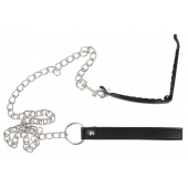 Зажим для половых губ с поводком Pussy Clamp With A Leash - Orion - купить с доставкой в Волгодонске
