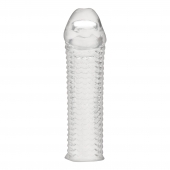 Текстурированная насадка на пенис Clear Textured Penis Enhancing Sleeve Extension - 16,5 см. - BlueLine - в Волгодонске купить с доставкой