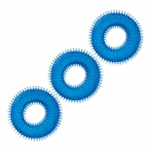 Комплект из трех голубых колец для эрекции 3-Pack Ultra-Stim Stretch Cock Rings - BlueLine - в Волгодонске купить с доставкой