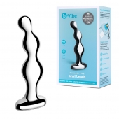 Стальной анальный фаллоимитатор для простаты Stainless Steel Anal Beads - 13 см. - b-Vibe - в Волгодонске купить с доставкой