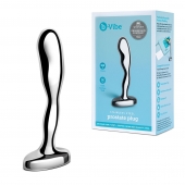 Стальной стимулятор простаты Stainless Steel Prostate Plug - 11,5 см. - b-Vibe - в Волгодонске купить с доставкой