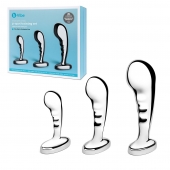 Набор из 3 стальных стимуляторов простаты Stainless Steel P-spot Training Set - b-Vibe - в Волгодонске купить с доставкой