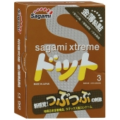 Презервативы Sagami Xtreme FEEL UP с точечной текстурой и линиями прилегания - 3 шт. - Sagami - купить с доставкой в Волгодонске