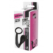 Черное эрекционное кольцо с анальной пробкой Anal Plug With Cockring - Dream Toys - в Волгодонске купить с доставкой