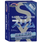 Розовые презервативы Sagami Xtreme FEEL FIT 3D - 3 шт. - Sagami - купить с доставкой в Волгодонске