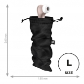Черный мешочек для хранения игрушек Treasure Bag L - Satisfyer - купить с доставкой в Волгодонске