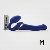 Синий безремневой страпон Multi Orgasm Size M с клиторальной стимуляцией - Strap-on-me - купить с доставкой в Волгодонске