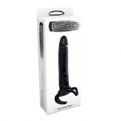 Чёрная насадка-фаллос для двойного проникновения INFLATABLE DILDO SLIM DONG  - 13,5 см. - Toyz4lovers - в Волгодонске купить с доставкой