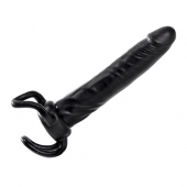 Чёрная насадка-фаллос для двойного проникновения INFLATABLE DILDO SLIM DONG  - 13,5 см. - Toyz4lovers - в Волгодонске купить с доставкой