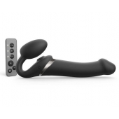 Черный безремневой страпон Multi Orgasm Size L с клиторальной стимуляцией - Strap-on-me - купить с доставкой в Волгодонске