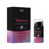 Жидкий вибратор Vibration Cotton Candy с ароматом сахарной ваты - 15 мл. - INTT - купить с доставкой в Волгодонске