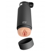Серый мастурбатор в виде бутылки F*ck Flask - Pipedream - в Волгодонске купить с доставкой