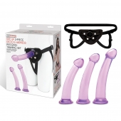 Тренировочный набор с тремя насадками Pegging Training Set - Lux Fetish - купить с доставкой в Волгодонске