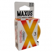 Презервативы анатомической формы Maxus Sensual - 3 шт. - Maxus - купить с доставкой в Волгодонске