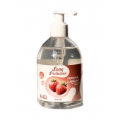 Лубрикант на водной снове Love Protection Strawberry с ароматом клубники - 300 мл. - Lola Games - купить с доставкой в Волгодонске