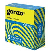 Классические презервативы с обильной смазкой Ganzo Classic - 3 шт. - Ganzo - купить с доставкой в Волгодонске