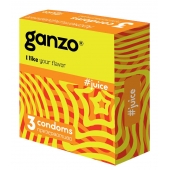 Ароматизированные презервативы Ganzo Juice - 3 шт. - Ganzo - купить с доставкой в Волгодонске