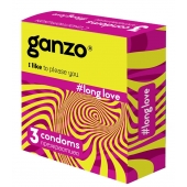 Презервативы с анестетиком для продления удовольствия Ganzo Long Love - 3 шт. - Ganzo - купить с доставкой в Волгодонске