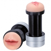 Двусторонний мастурбатор REALSTUFF 2 IN 1 HUMMER MOUTH   VAGINA - ротик и вагина - Dream Toys - в Волгодонске купить с доставкой