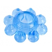 Голубая гелевая насадка-цветок - Toyfa Basic - в Волгодонске купить с доставкой