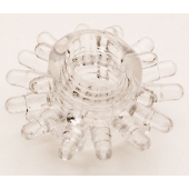 Прозрачное гелевое эрекционное кольцо с шипиками - Toyfa Basic - в Волгодонске купить с доставкой