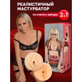 Двусторонний мастурбатор Lola Taylor - 22 см. - ФлешНаш - в Волгодонске купить с доставкой