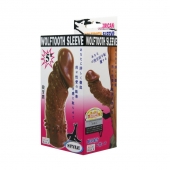 Коричневая насадка на пенис Wolftooth Sleeve - 13 см. - Baile - в Волгодонске купить с доставкой