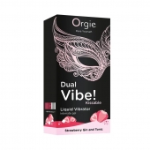 Съедобный жидкий вибратор Dual Vibe! со вкусом клубничного джина с тоником - 15 мл. - ORGIE - купить с доставкой в Волгодонске