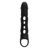 Черная насадка-удлинитель Vibrating Extender With Remote с вибрацией - Dream Toys - в Волгодонске купить с доставкой